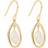 Fiorelli Floating Freshwater Pearl Yellow Gold Plating Drop Earrings E6230W