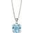 Elements Sterling Silver Blue Topaz Cushion Pendant P4861T