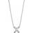 Beginnings Initial X Plain Silver Initial Necklace N4451