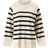 Object Stribet Pullover Beige