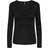 Pieces V-Neck Long Sleeve Top - Black