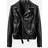 John Elliott Leather Moto Jacket - Black