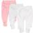 HonestBaby 3-Pack Organic Cotton Footed Harem Pants, Love Dot, 0-3 Months