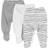 HonestBaby unisex baby 3-pack Organic Cotton Footed Harem Pants, Sketchy Stripe, Newborn