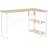 Homcom L Shaped Oak Writing Desk 72.4x120cm