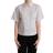 Dolce & Gabbana White Gray Polka Dots Collared Button Women's Shirt