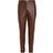 Vila High Waisted Faux Leather Leggings - Brown