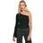 Urban Classics Ladies Ladies Short Rib Knit One Sleeve Sweater black