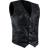 Richa Lædervest Gilet u. Frangles, Sort