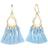 Elli Earrings Hanger Drop Shape - Tassel Blue