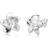 Elli Earrings 925 Sterling Silver Flower Frangipani Crystals