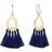 Elli Earrings Hanger Drop Shape - Tassel Blue