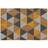 JVL Geometric Eco Friendly Backed Coir Entrance Brown