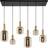 Lucide Joanet Smoke Grey/Matt Gold/Brass Pendant Lamp 132cm