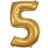 Amscan Folieballon Stor Nummer 5 Guld 57x86cm