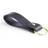 Royce New York Leather Loop Key Fob - Black