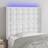 vidaXL med LED-lys 103x16x118 cm Kunstlæder Hvid Sengegavl