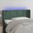 vidaXL Med LED-Lys 103x16x78/88 cm Fløjl Mørkegrøn Sengegavl