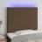 vidaXL med LED-lys 100x5x118 cm Stof Mørkebrun Sengegavl