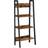 Songmics 4-Tier Ladder Rustic Brown Black Book Shelf
