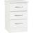 SECONIQUE Nevada White Gloss Bedside Table 40x40cm