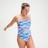 Speedo Allover Digital Vback Swimsuit - Miami Lilac/Royal Purple/Aquarium/Taffy Pink