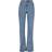 Urban Classics Women's Highwaist Straight Slit Denim Pants - Blue