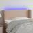 vidaXL LED cappuccino 83x16x78/88 Sänggavel