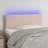vidaXL LED cappuccino 80x5x78/88 konstläder Sänggavel