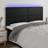 vidaXL LED Svart 160x5x118/128 cm Konstläder Sänggavel