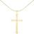 Jewelco London Minimalist Cross Pendant - Gold/Diamond