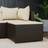 vidaXL Patio Footrest with Cushion Brown Poly Rattan