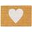 Nicola Spring 40cm Heart Coir Door Mat White