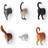 Kikkerland Magneter Cat Butt 6-pack