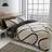 Catherine Lansfield Linear Curve Geometric Duvet Cover Beige, Black (200x135cm)