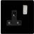 Varilight 13A Jet Black Single Switched Socket