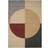 Linie Design Radiality Uldtæppe Ruby 170x240 cm Rød, Multifarve, Beige cm
