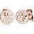 Elli Woman's 925 Sterling Silver Gold Plated Xilion Cut Earrings