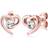 Elli 925 Sterling Silver Rose Goldplated Heart Crystal