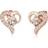 Elli Earrings Heart Motif Love with Crystals - 925 Sterling Silver