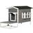 Pawhut Cat Hut Cat Grotta 115 x 66.5 x 74.7 cm Grå Vit