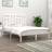 vidaXL Uden Madras 120x200 cm Massivt Fyrretræ Hvid Sengeramme