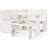 vidaXL 3 Piece White Patio Dining Set