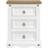 Core Products Corona White Washed Wax Bedside Table 38x53cm