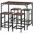 Homcom Industrial Dining Set 60x100cm 5pcs