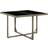 vidaXL Havebord 109 x 107 x 74 cm Polyrattan og Glas Grå