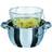 GSW Frittiertopf 22 Silberfarben mit Klappe 3 L 22 cm