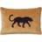 Chhatwal & Jonsson Embroidered Panther Cushion Cover Black, Yellow (60x40cm)