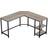Songmics Vasagle L-Shaped Computer Greige Black Writing Desk