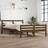 vidaXL 120x190 cm Small Double Massivt Træ Gyldenbrun Sengeramme